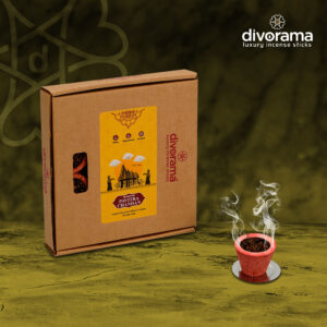 DivoRama Premium Pavitra Chandan/Sandal | Sambrani Havan/Dhoop Cups | Pooja & Festivals | Natural | 12 Cups